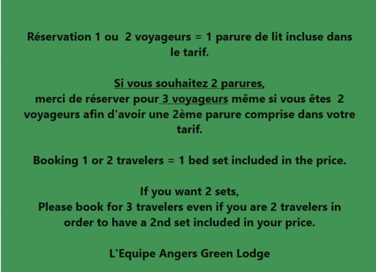 Angers Green Lodge Apartment